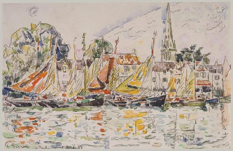 Paul Signac Fishing Boats oil painting picture